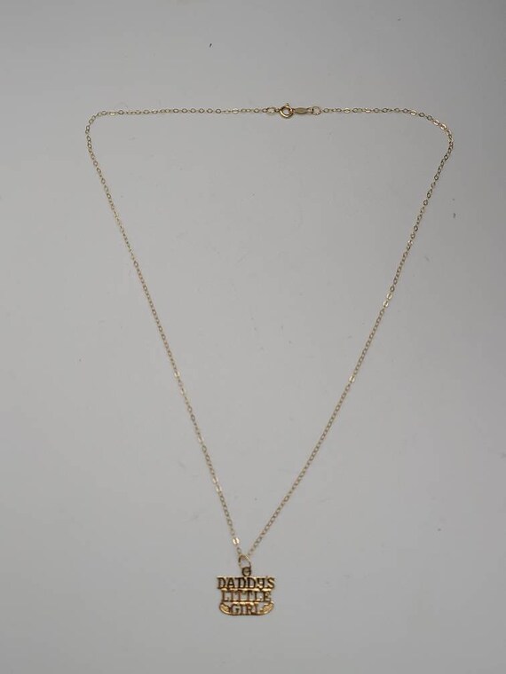 Daddy's Little Girl Necklace, 14k Yellow Gold, Little… Gem