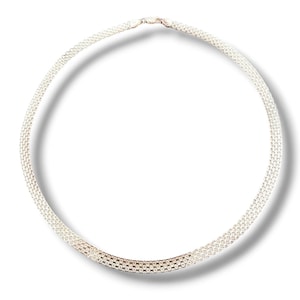 Vintage 925 Sterling Silver Bismark Link Chain Necklace