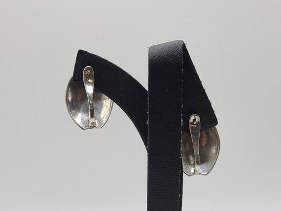 Vintage Marcasite Earrings: 925 Sterling Silver -… - image 6