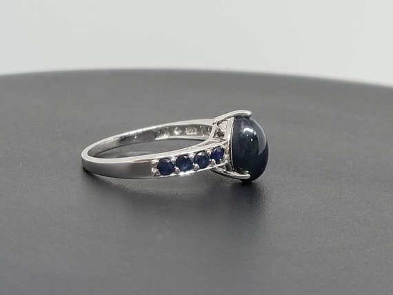 Synthetic Sapphire and Genuine Sapphires Ring in … - image 4