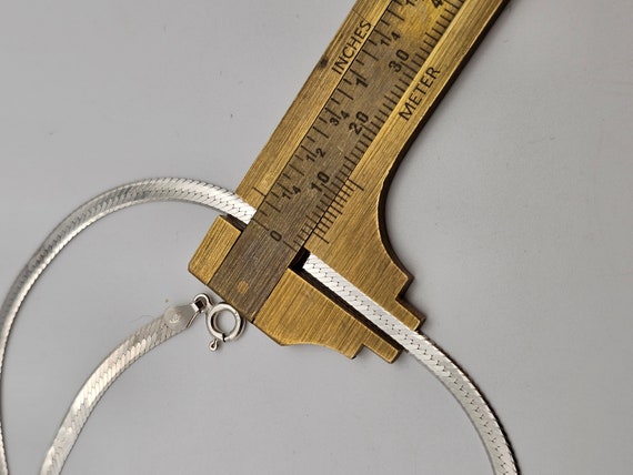 Herringbone Chain Necklace in 925 Silver, Retro N… - image 6