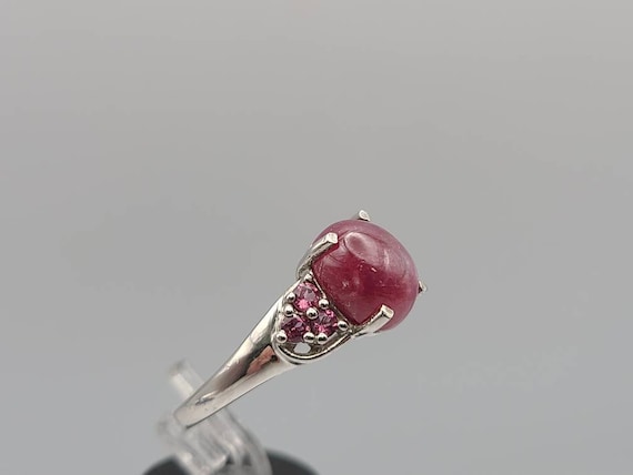 Vintage 925 Sterling Silver Fracture Filled Ruby … - image 5