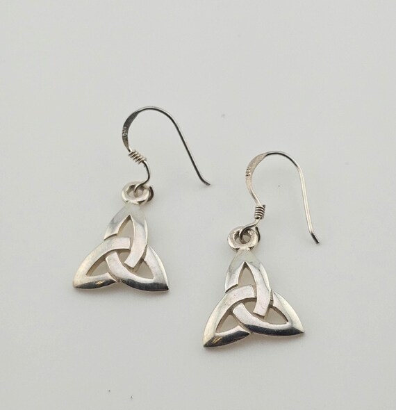 Vintage Celtic Knot Earrings - 925 Sterling Silver - Estate Jewelry