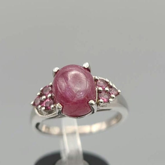 Vintage 925 Sterling Silver Fracture Filled Ruby … - image 2