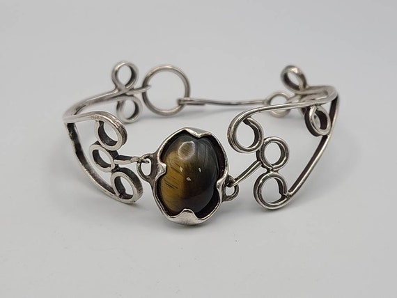 Tiger's Eye Bracelet, Vintage Tiger's Eye Bracele… - image 4