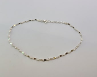 Fancy Oval Link Anklet, 925 silver, Ankle Bracelet, Ornate Anklet, Vintage Estate Jewelry, Ankle Jewelry, Item w#3425