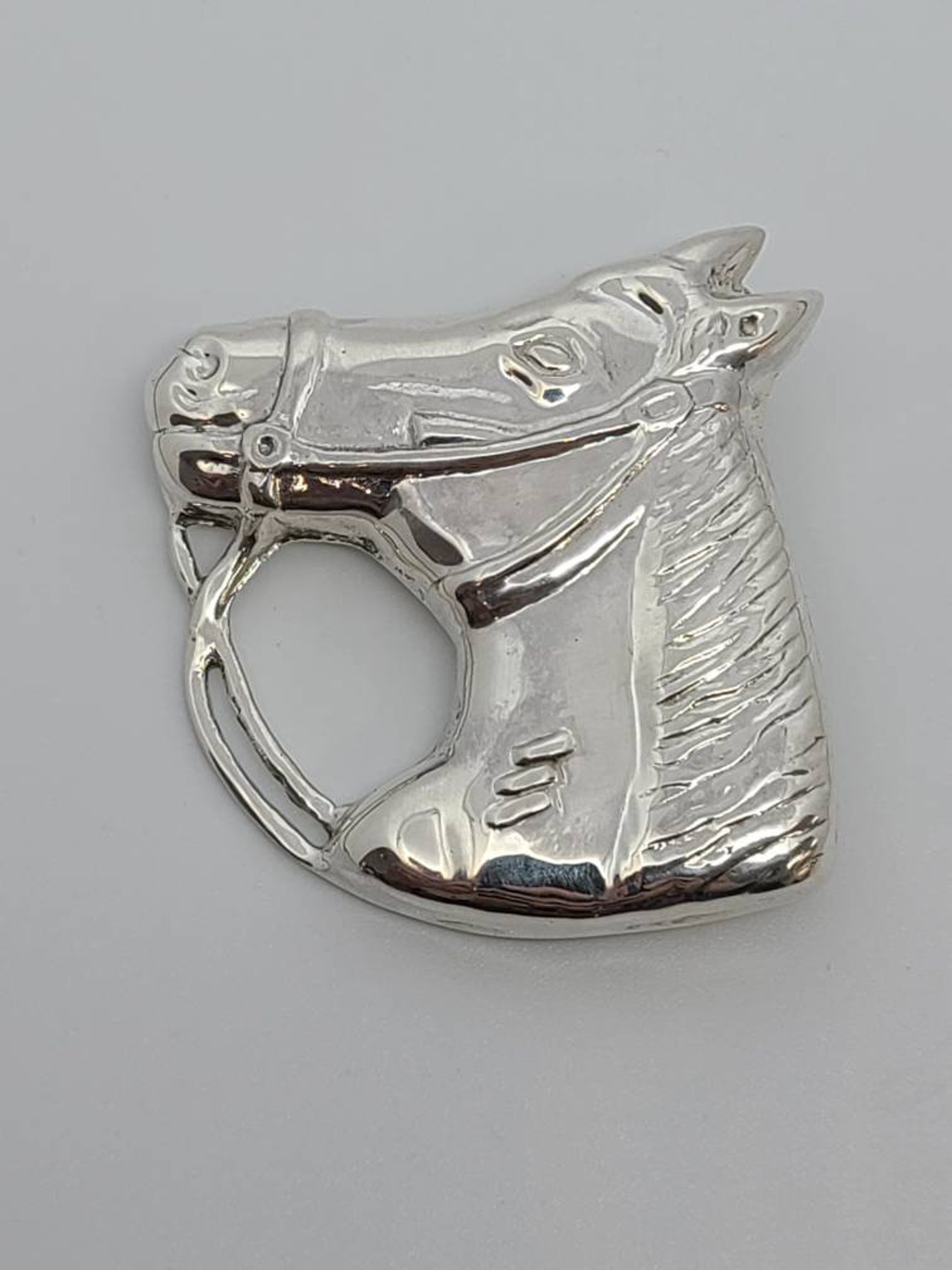 Vintage 925 Silver Horse Head Pin Pendant Item w 1767 | Etsy