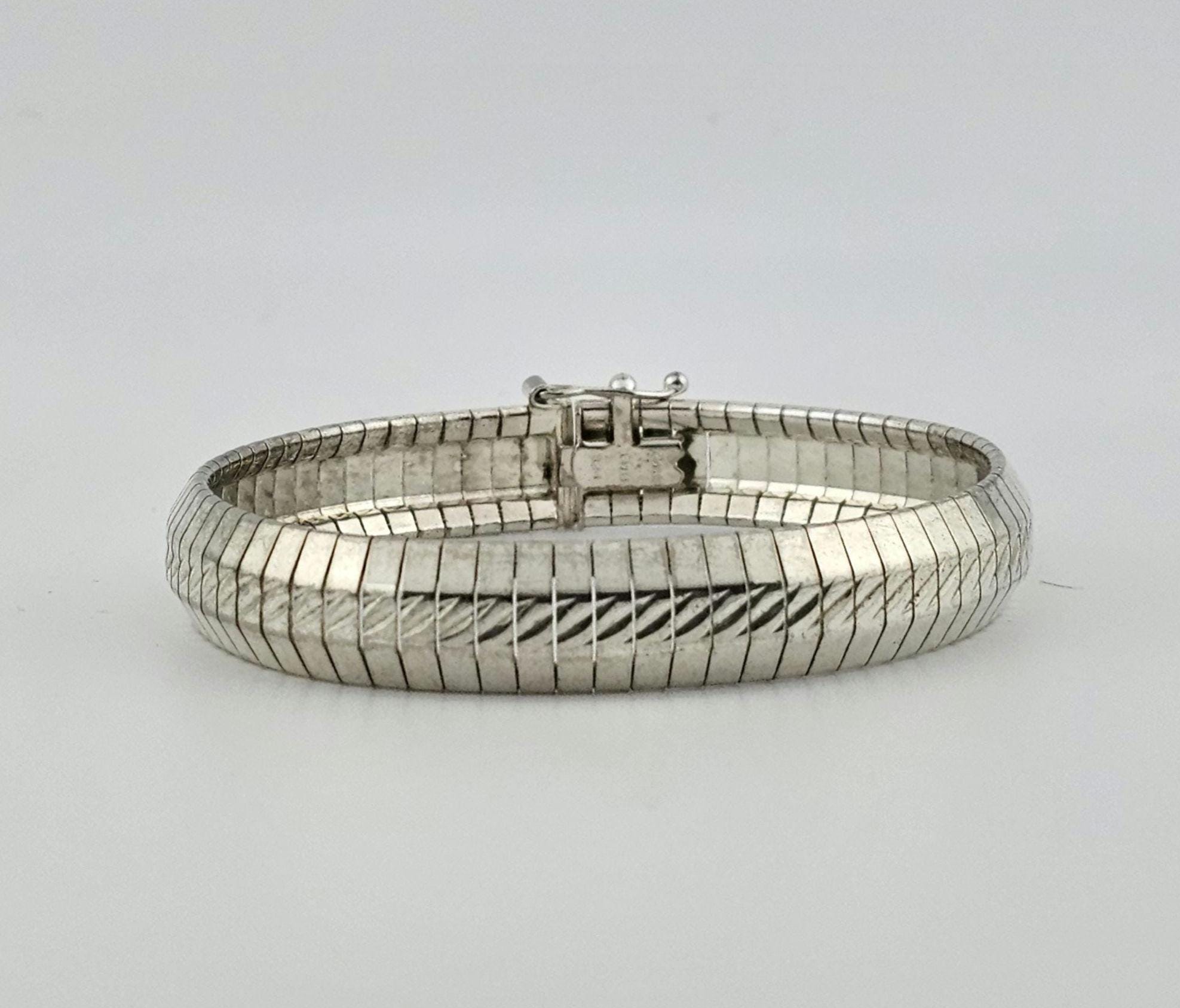 Vintage Milor Italian Omega Bracelet - 925 Sterling Silver 