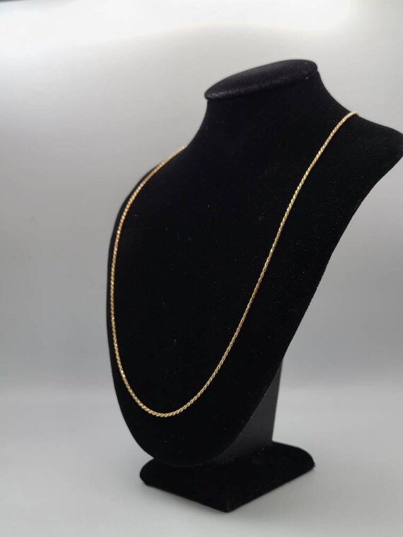 Vintage 14kt Yellow Gold Rope Chain Necklace, Est… - image 5