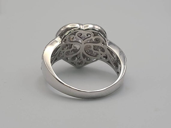 Heart Cut Cubic Zirconia Ring, 925 Silver, Heart … - image 6