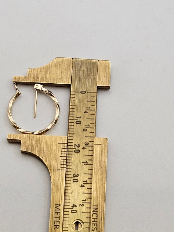 Twisted Hoop Earrings in 14kt Gold, Minimalist Je… - image 9