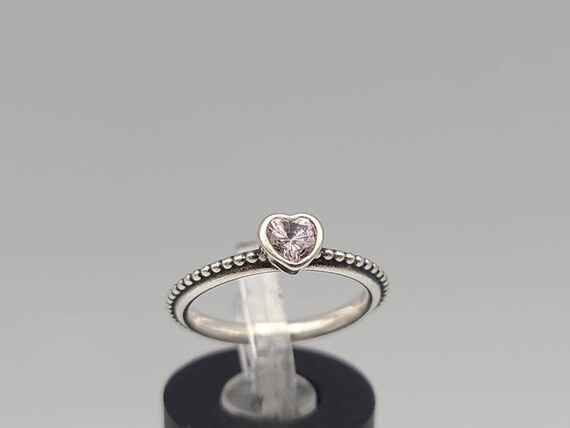 Pandora Pink Crystal Heart 925 Silver 
