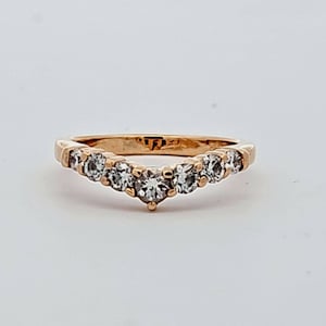 Chevron Diamond Band in 14kt Yellow Gold, .56ct. T.w. Diamonds, Color J, Clarity VS2, Wedding Band, Size 4.75 With Appraisal Item w#2643
