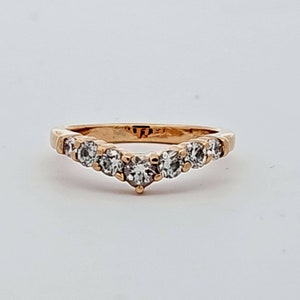 Chevron Diamond Band in 14kt Yellow Gold, 0.56 CTW Diamonds, Color J, Clarity VS2, Wedding Band, Size 4.75 With Appraisal, w#2643