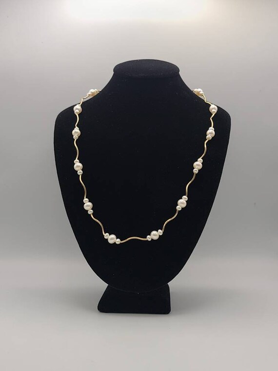 14k gold pearl clearance station necklace