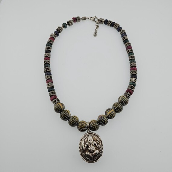 Vintage Samuel B 925 Sterling Silver Charm Neckla… - image 2