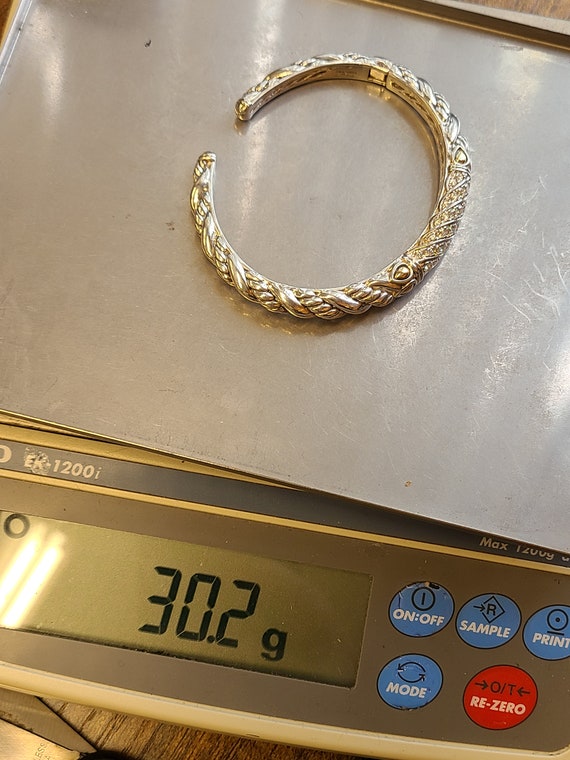 Cubic Zirconia Cuff Bracelet 925 Sterling Silver 14k Lotus