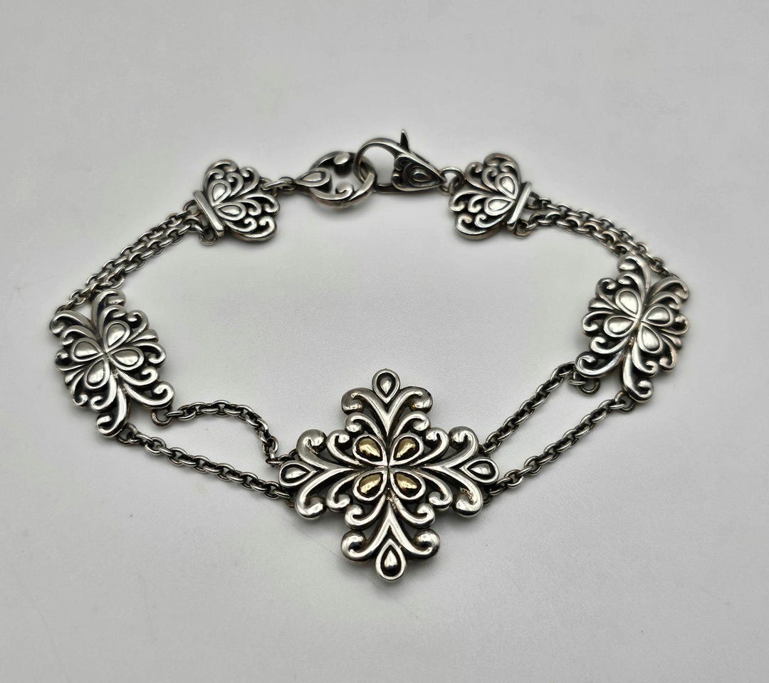Sterling Silver Stampato Polished and Satin X and O Link