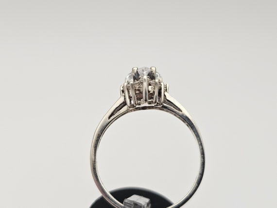 Vintage Pear Cut Cubic Zirconia Ring: 925 Sterlin… - image 4