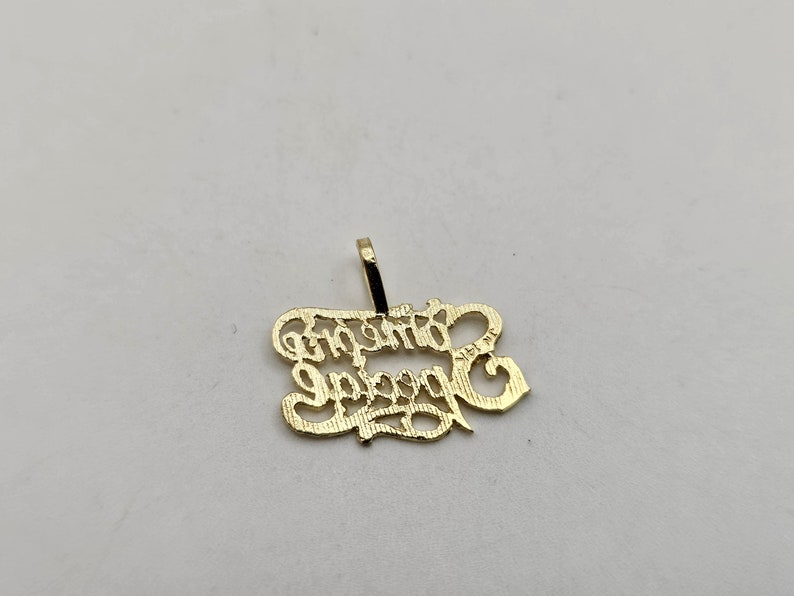 Someone Special Charm or Pendant in 14kt Gold, Vintage Charm, Gift for Special Someone, Estate Jewelry, Item w1322 image 3