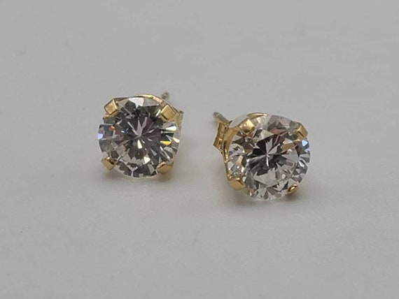 14k gold deals cubic zirconia earrings