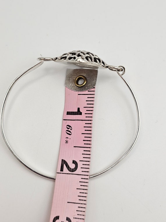 Geometric Open Weave Bracelet, 925 Silver, Openwo… - image 8