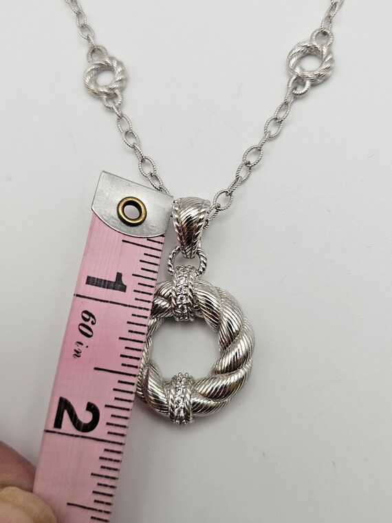 Love Knot Necklace, 925 Silver, Designer Judith R… - image 9