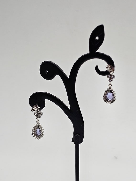 Tanzanite and Diamond Earrings in 14kt Gold, 1.60… - image 3