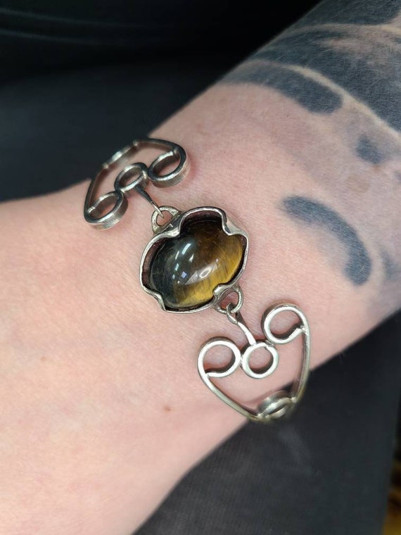 Tiger's Eye Bracelet, Vintage Tiger's Eye Bracele… - image 1