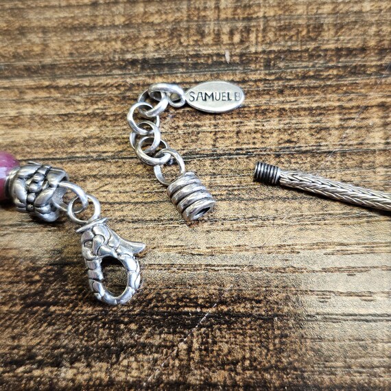 Vintage Samuel B 925 Sterling Silver Charm Neckla… - image 10