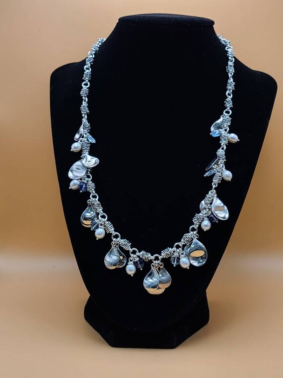Michael Dawkins Blue Topaz and Cultured 
