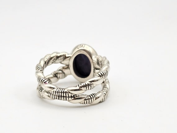 Sculpted Cable Charoite Ring in 925 Silver, Desig… - image 5