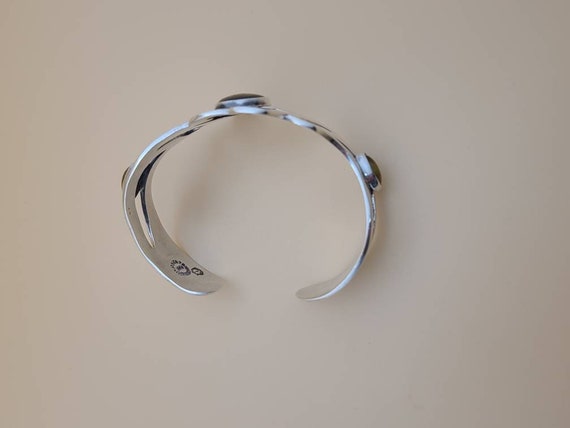 Tiger's Eye Bracelet, 925 Silver, Modernist Brace… - image 5