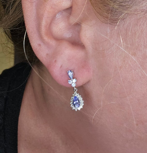 Tanzanite and Diamond Earrings in 14kt Gold, 1.60… - image 2