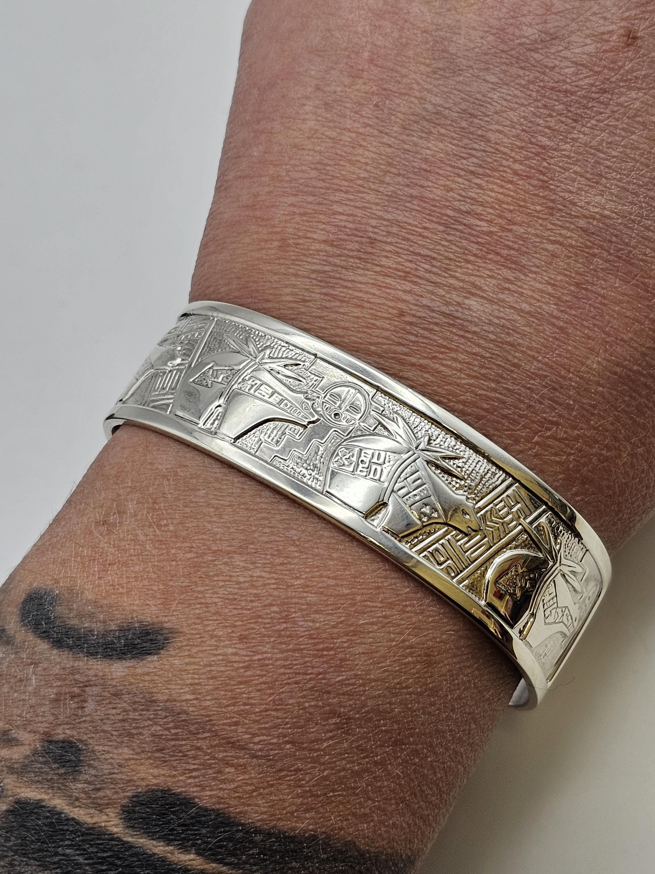 Vintage 925 Sterling Silver Storyteller Bracelet, Roderick 