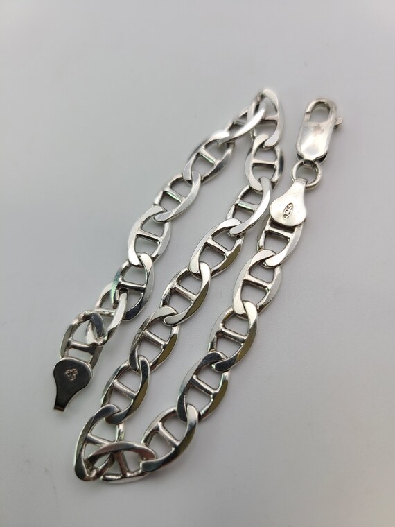 Mariner Link Bracelet, 925 Silver Bracelet, Vinta… - image 6