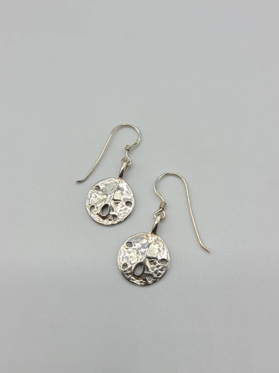 Sand Dollar Earrings 925 Silver Sand Dollar Drop E