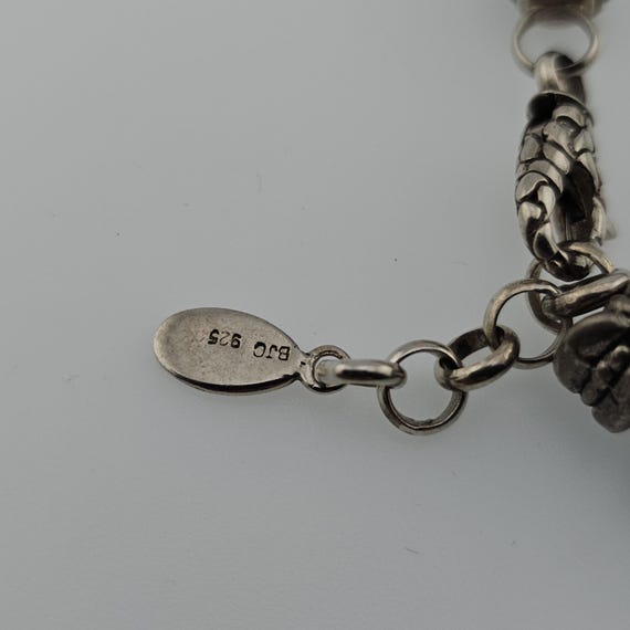 Vintage Samuel B 925 Sterling Silver Charm Neckla… - image 6