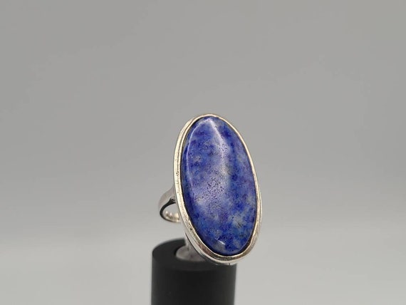 Lapis Lazuli Ring, Lapis Statement Ring, 925 Silve