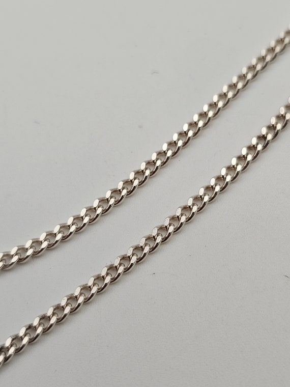 Curb Chain Necklace in 925 Silver, Italian Silver 