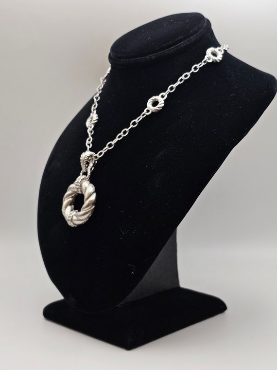 Love Knot Necklace, 925 Silver, Designer Judith R… - image 2
