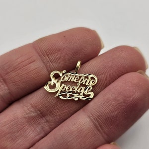 Someone Special Charm or Pendant in 14kt Gold, Vintage Charm, Gift for Special Someone, Estate Jewelry, Item w1322 image 2