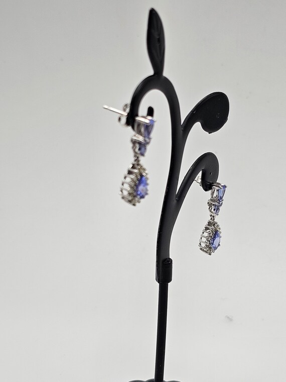 Tanzanite and Diamond Earrings in 14kt Gold, 1.60… - image 5