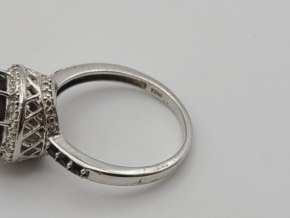 Smoky Quartz and Diamond Ring, 925 Silver Quartz … - image 7