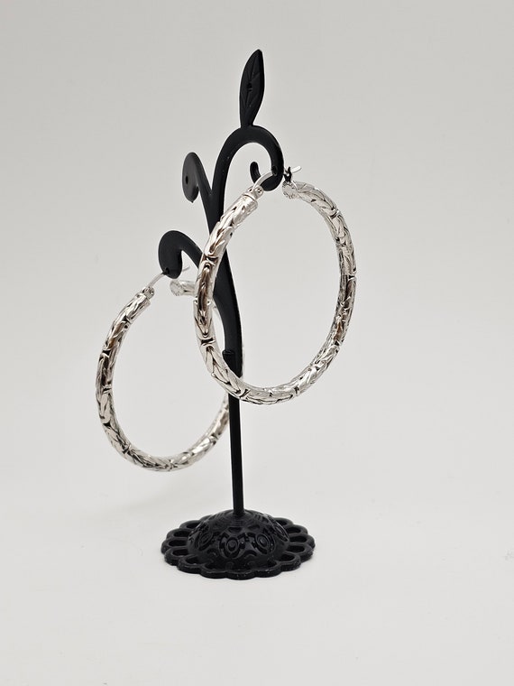 Turkish link hoop earrings deals