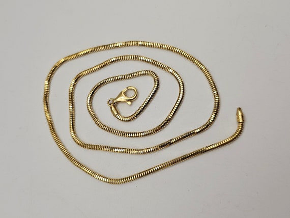 Snake Chain Necklace in 925 Silver Gold Vermeil, … - image 2