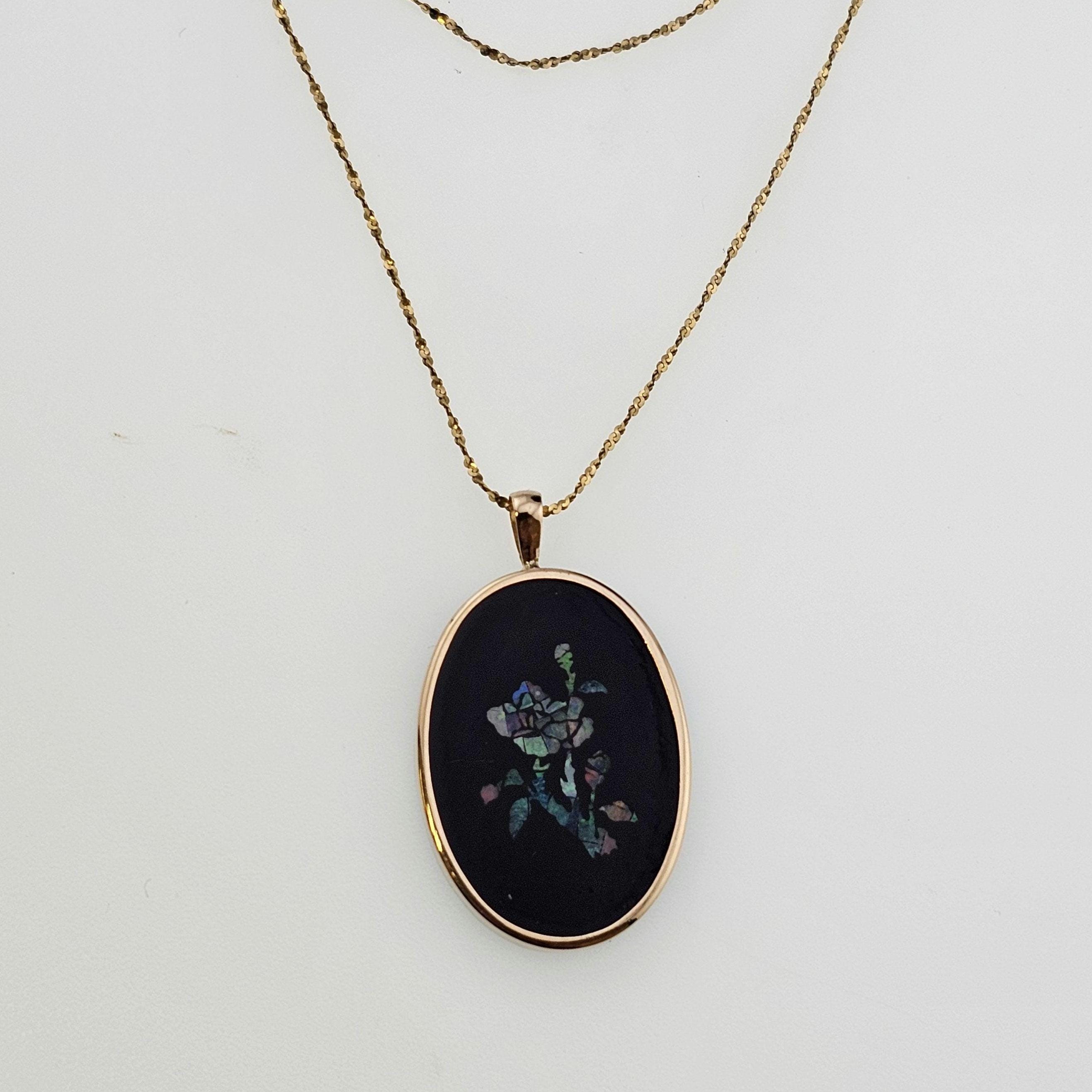 アダンソンオキナエビス　136ミリ
超美品 Vintage 14k Opal Mosaic Onyx - Etsy