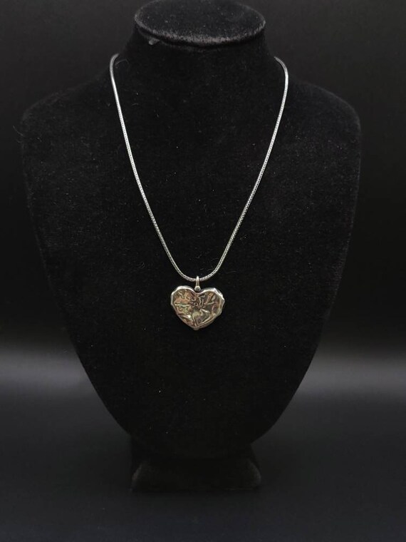 Silpada Hammered Heart Pendant Necklace 