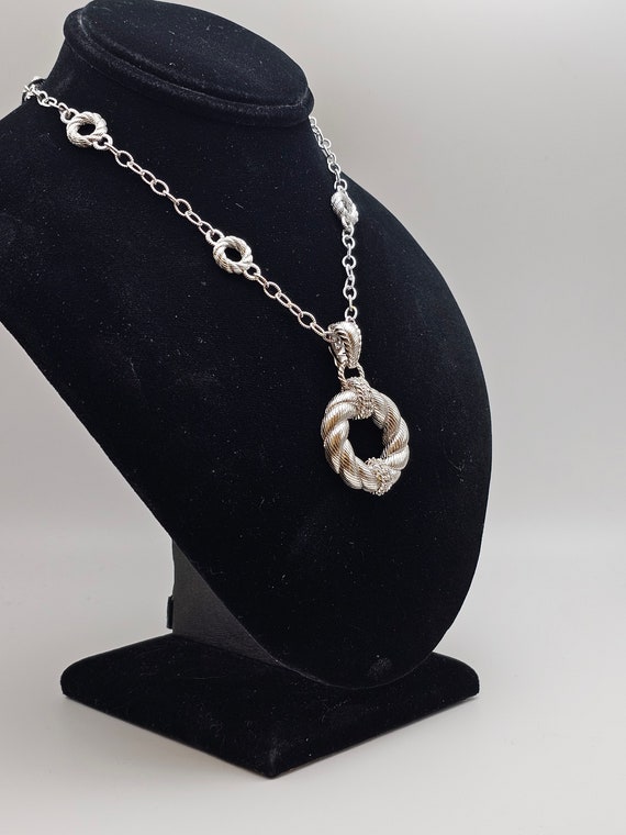 Love Knot Necklace, 925 Silver, Designer Judith R… - image 3