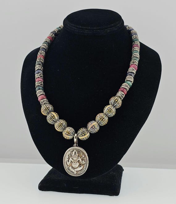 Vintage Samuel B 925 Sterling Silver Charm Neckla… - image 1